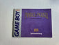 Game Boy Classic Prince of Persia Spielanleitung Instruction Booklet NOE