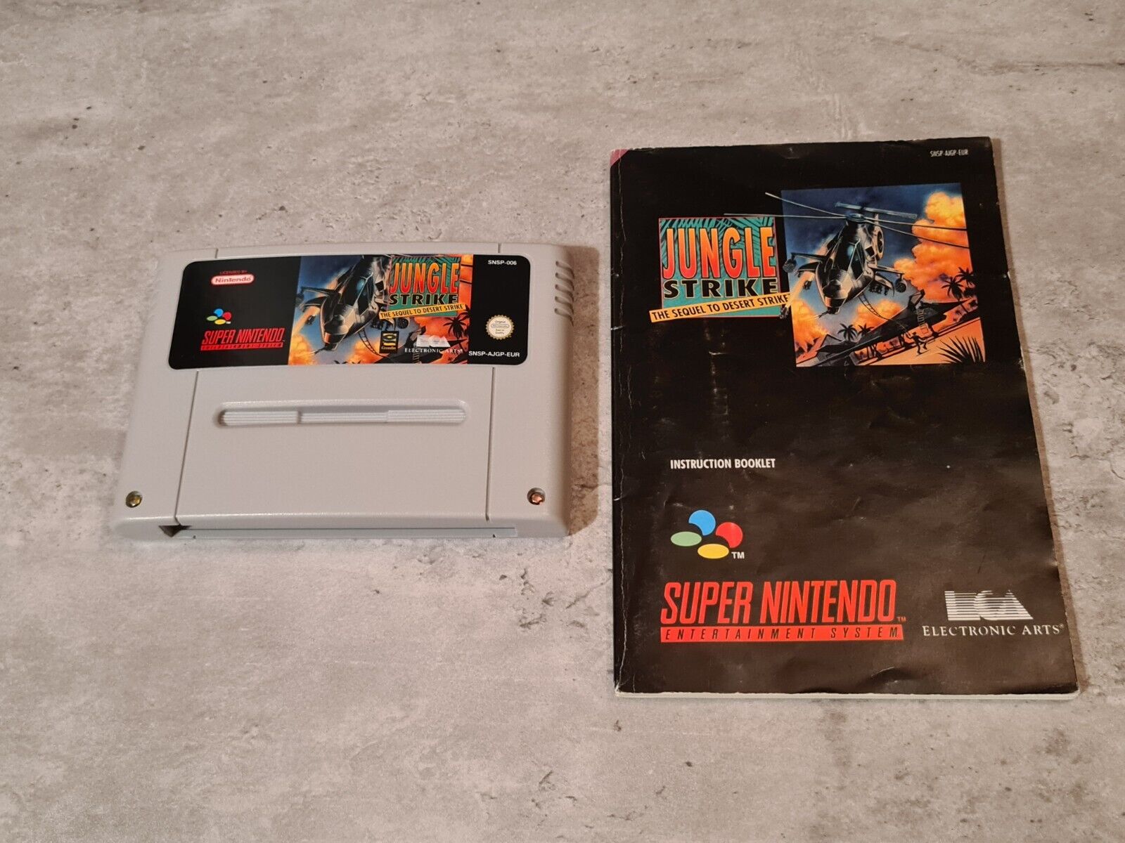 Super Nintendo Jungle Strike The Sequel To Desert Strike + OVP und Anleitung EUR - T-Retro-Games 