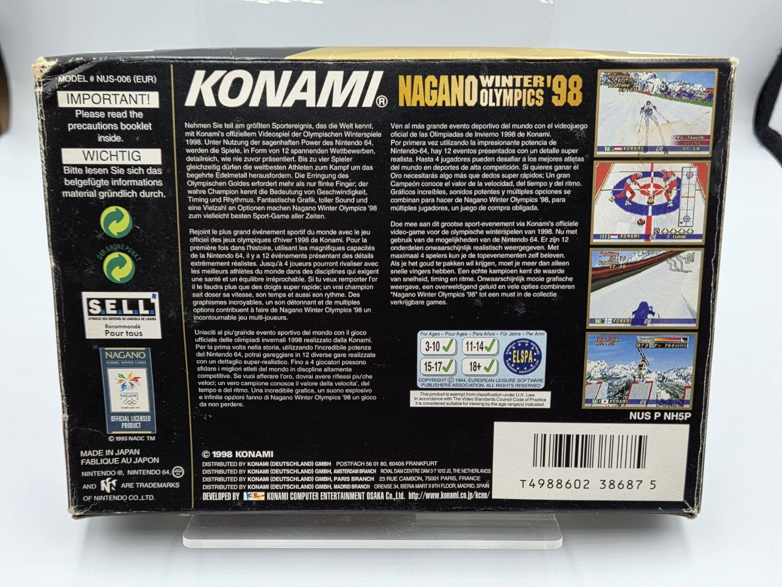 N64 Nintendo 64 Nagano Winter Olympics 98 mit OVP und Anleitung EUR