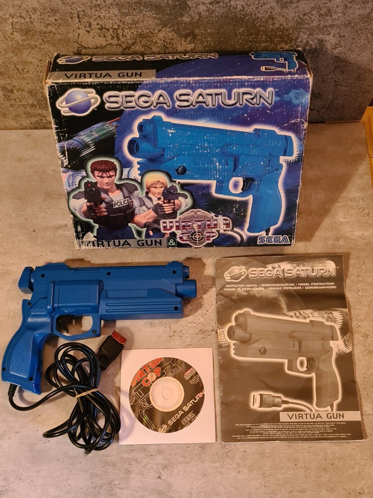 Sega Saturn Virtua Gun & Virtua Cop mit OVP und Anleitung PAL - T-Retro-Games 