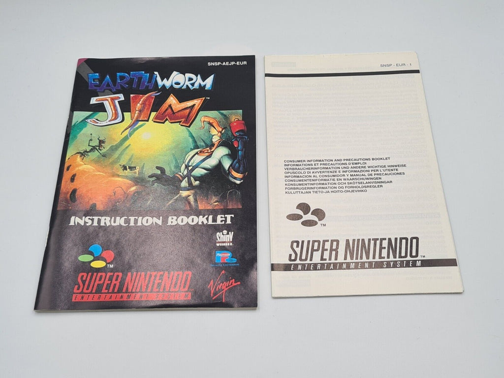 SNES Super Nintendo Earthworm Jim mit OVP und Anleitung EUR - T-Retro-Games 