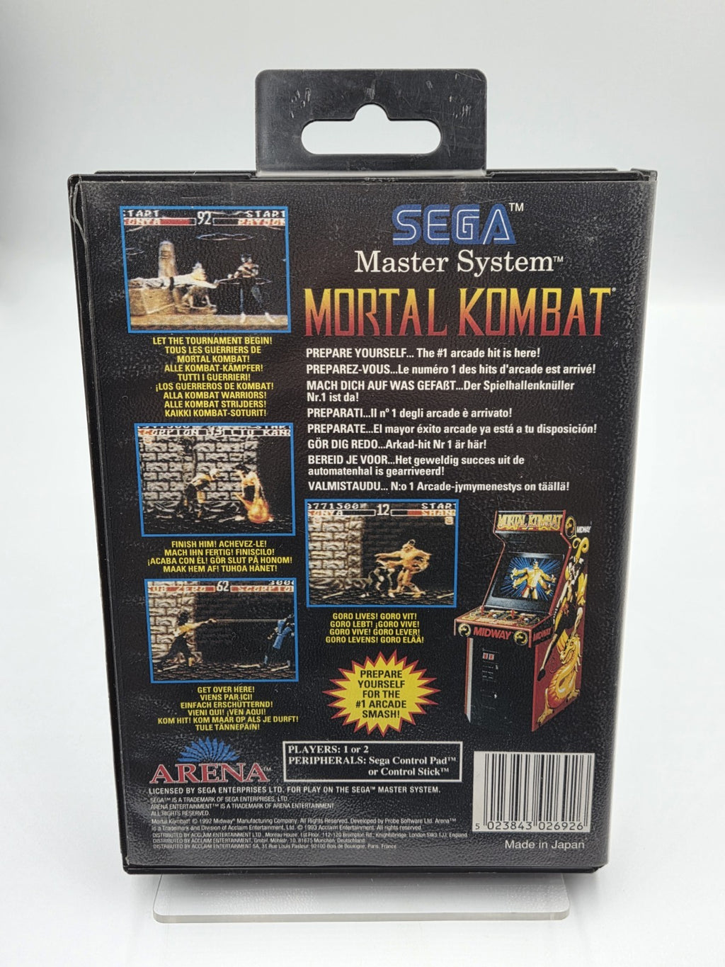 Sega Master System Mortal Kombat mit OVP und Anleitung Multilingual 