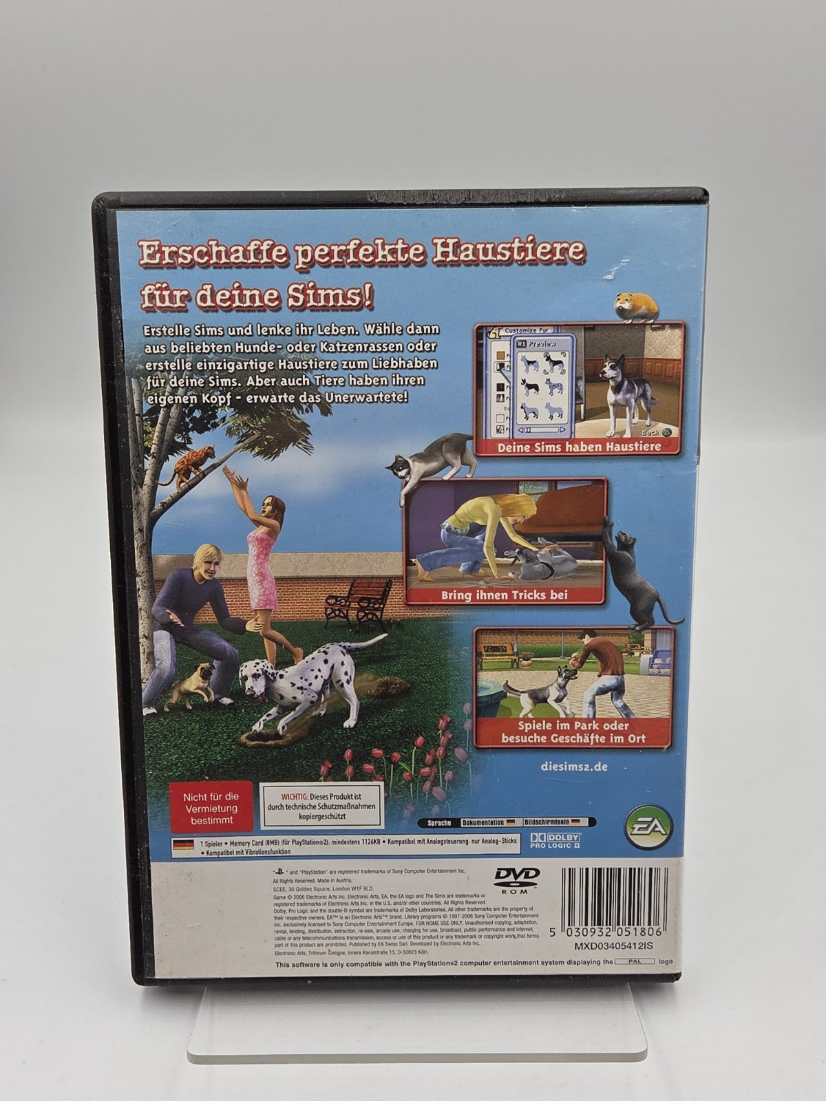 PS2 Playstation 2 Spiel Die Sims 2 Haustiere mit OVP Deutsch