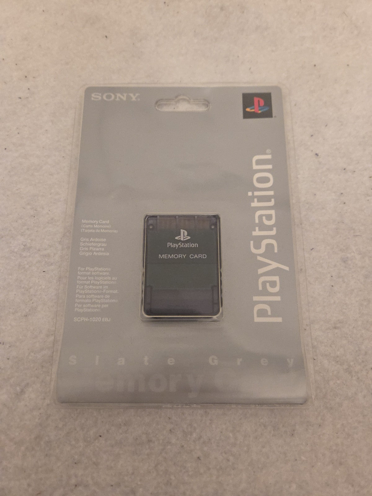 PS1 Sony Playstation Memory Card Sealed Neu New Schiefergrau SCPH-1020 