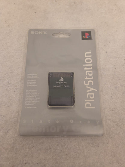 PS1 Sony Playstation Memory Card Sealed Neu New Schiefergrau SCPH-1020 