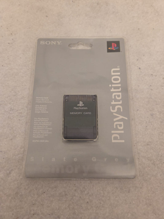 PS1 Sony Playstation Memory Card Sealed Neu New Schiefergrau SCPH-1020 
