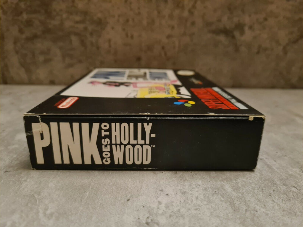 SNES Super Nintendo Pink goes to Hollywood mit OVP und Anleitung NOE - T-Retro-Games 