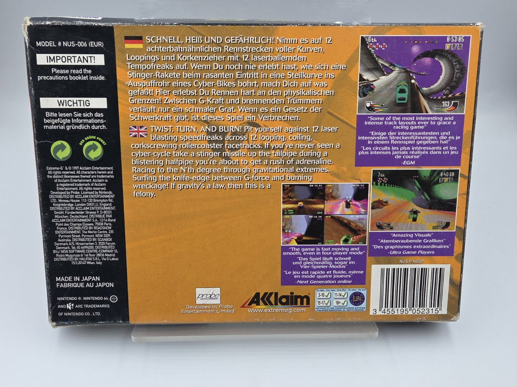 N64 Nintendo 64 Extreme-G mit OVP und Anleitung EUR