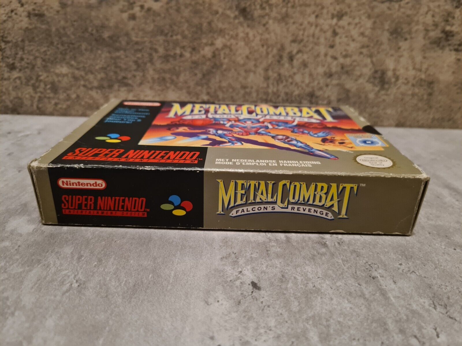 SNES Super Nintendo Metal Combat Falcon's Revenge mit OVP und Anleitung FAH - T-Retro-Games 