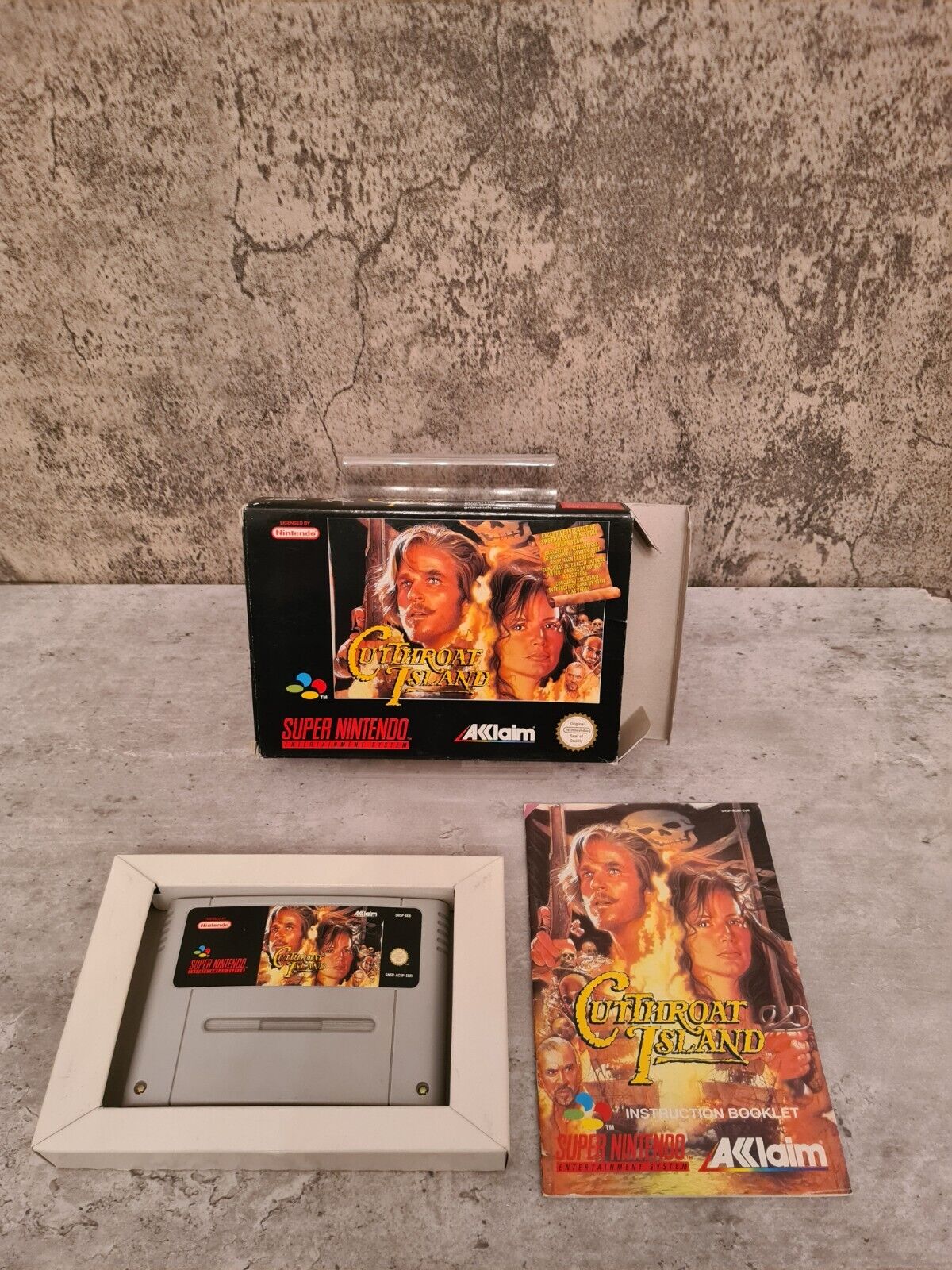 SNES Super Nintendo Cutthroat Island mit OVP und Anleitung EUR - T-Retro-Games 