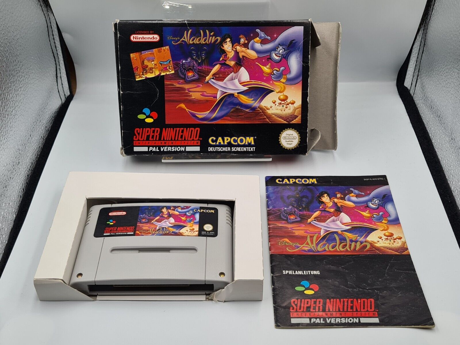 SNES Super Nintendo Disney's Aladdin mit OVP und Anleitung NOE/SFRG - T-Retro-Games 