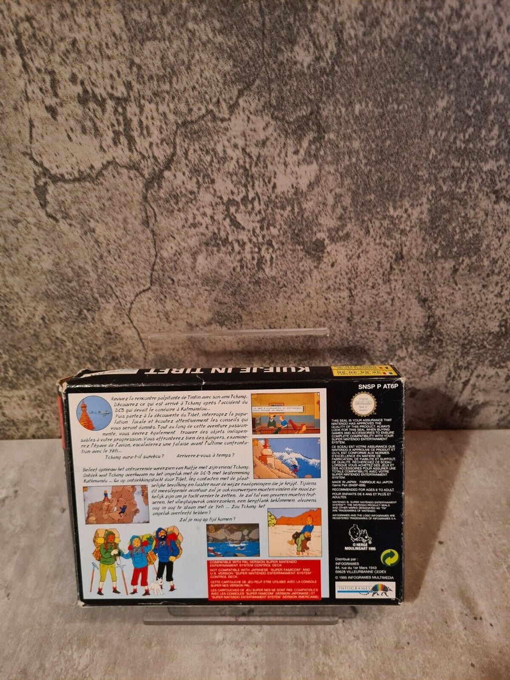 SNES Super Nintendo TinTin au Tibet mit OVP und Anleitung FAH - T-Retro-Games 