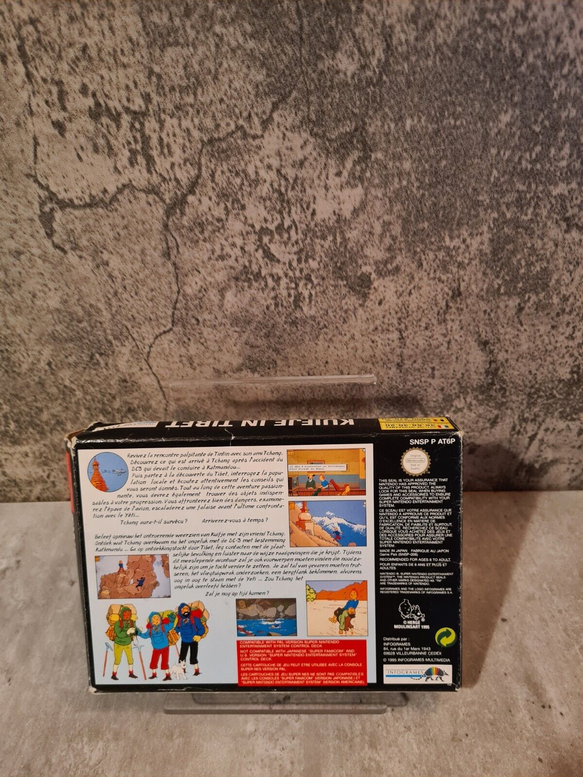 SNES Super Nintendo TinTin au Tibet mit OVP und Anleitung FAH - T-Retro-Games 
