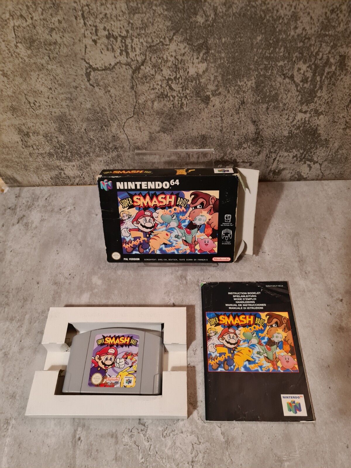 N64 Nintendo 64 Super Smash Bros. mit OVP und Anleitung EUR - T-Retro-Games 
