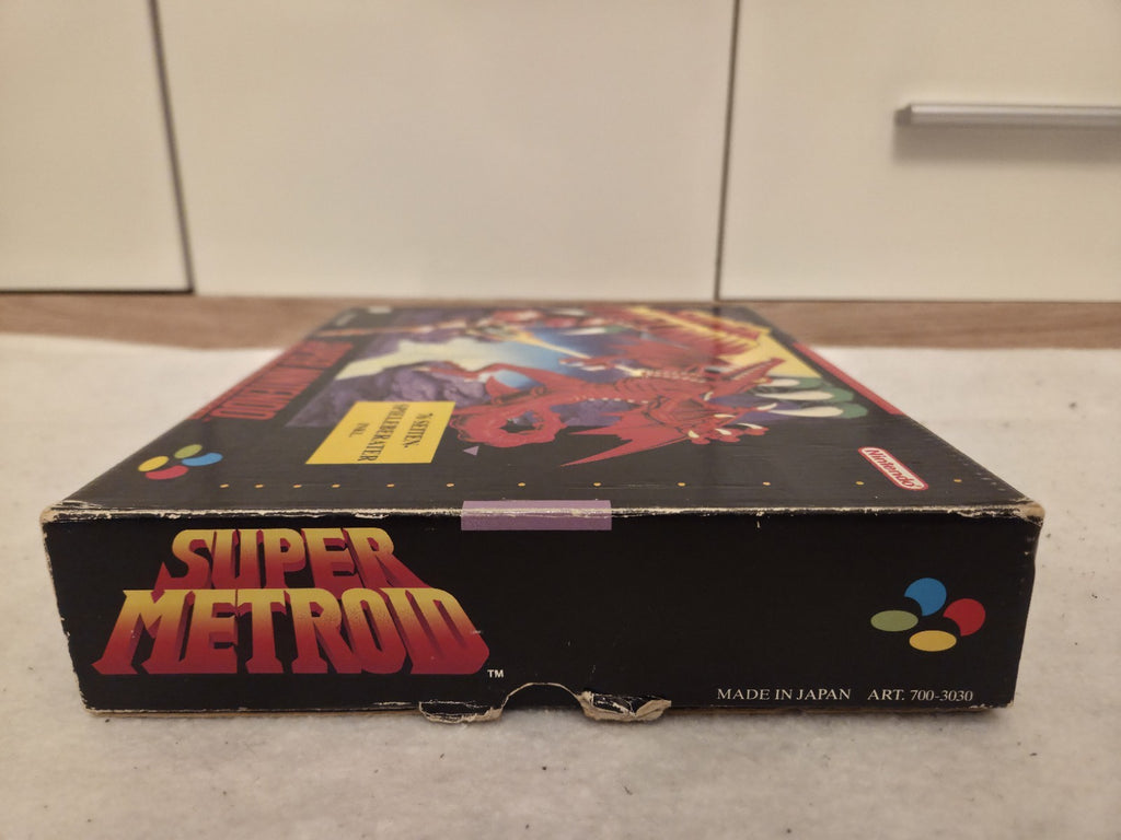 SNES Super Nintendo Spiel Super Metroid mit OVP und Spieleberater NOE Big Box 