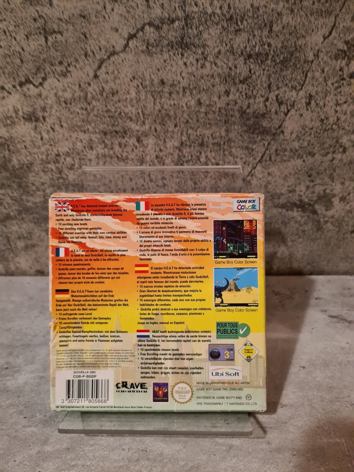 Game Boy Color Godzilla The Series Monster Wars mit OVP und Anleitung EUR - T-Retro-Games 
