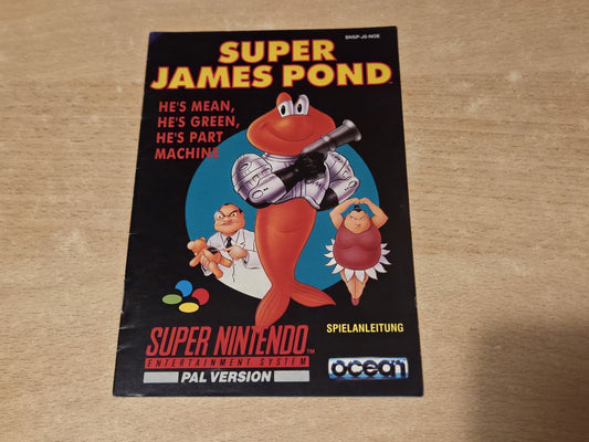 SNES Super Nintendo Super James Pond Spielanleitung Instruction Booklet NOE
