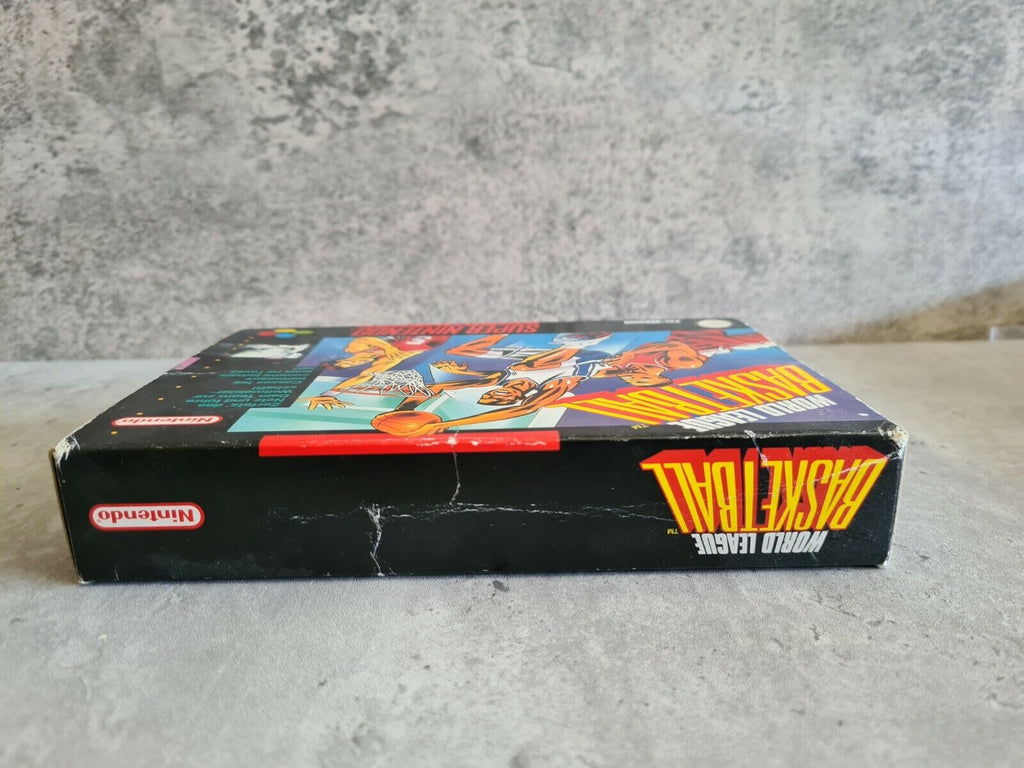 SNES Super Nintendo World League Basketball mit OVP und Anleitung FRG - T-Retro-Games 