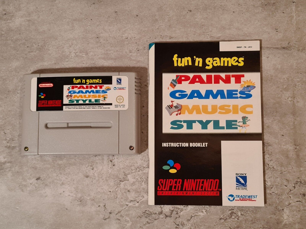SNES Super Nintendo fun'n games mit OVP und Anleitung UKV - T-Retro-Games 