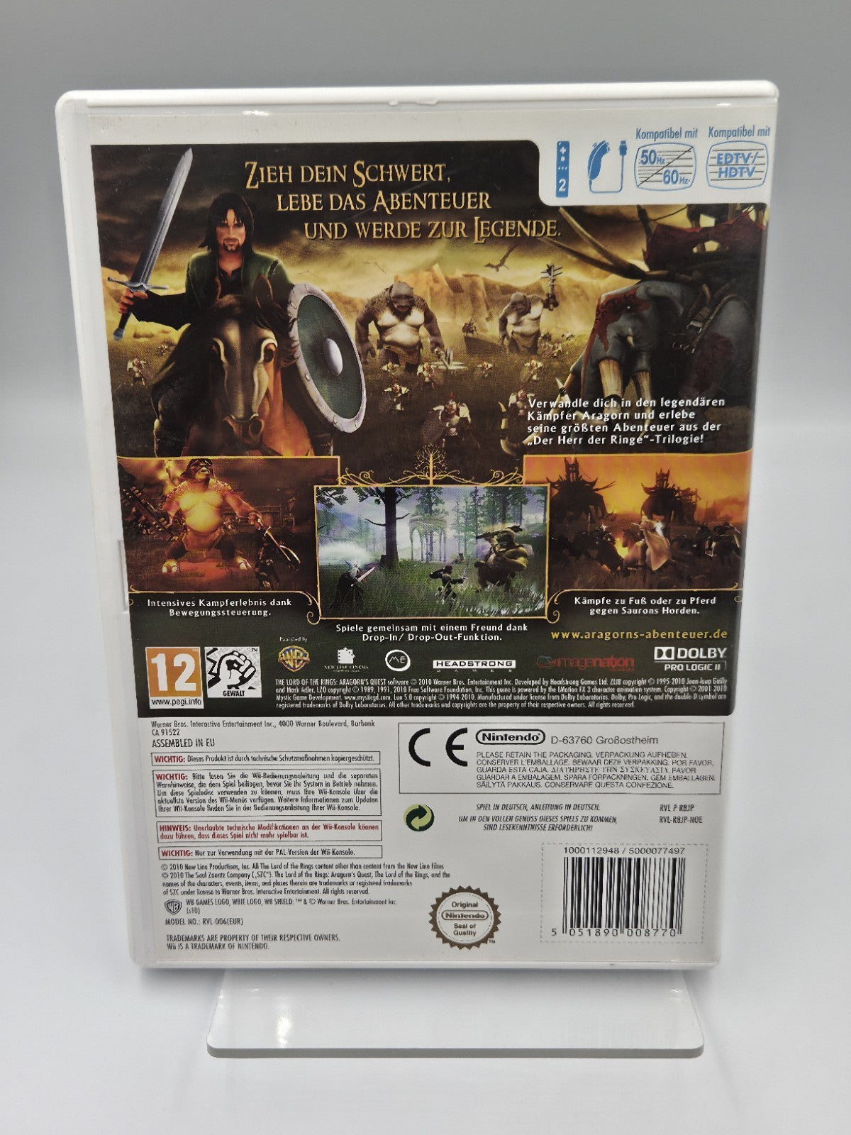 Nintendo Wii Spiel Die Abenteuer von Aragorn mit OVP und Anleitung NOE