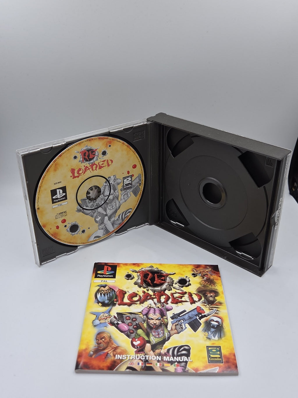 PS1 Playstation 1 Spiel Re-Loaded mit OVP und Anleitung Multilingual