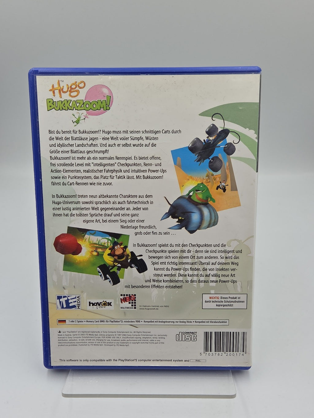 PS2 Playstation 2 Spiel Hugo Bukkazoom! mit OVP und Anleitung Deutsch