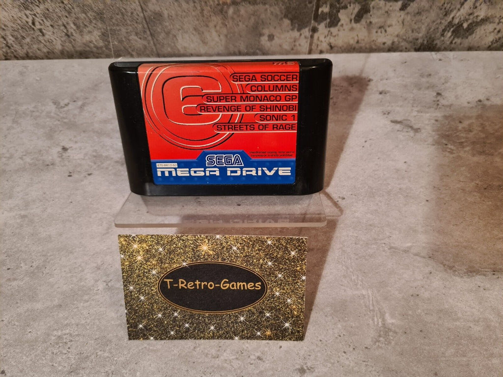 Sega Mega Drive 6 in 1 Modul - T-Retro-Games 