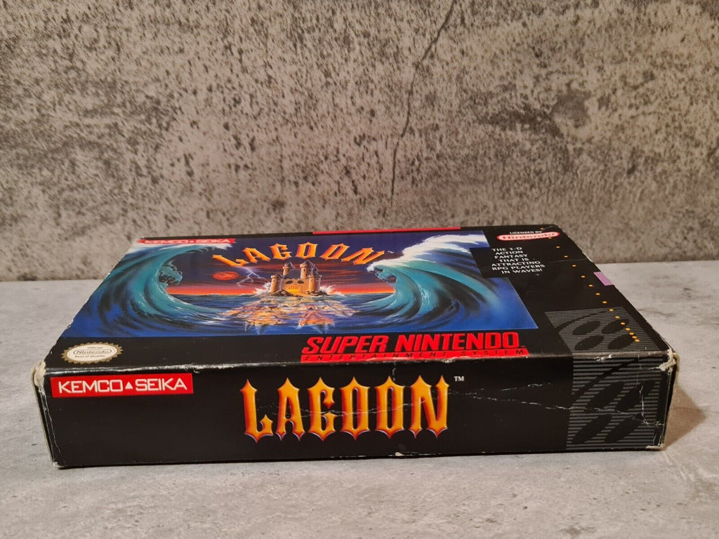 SNES Super Nintendo Lagoon mit OVP und Anleitung NTSC USA - T-Retro-Games 