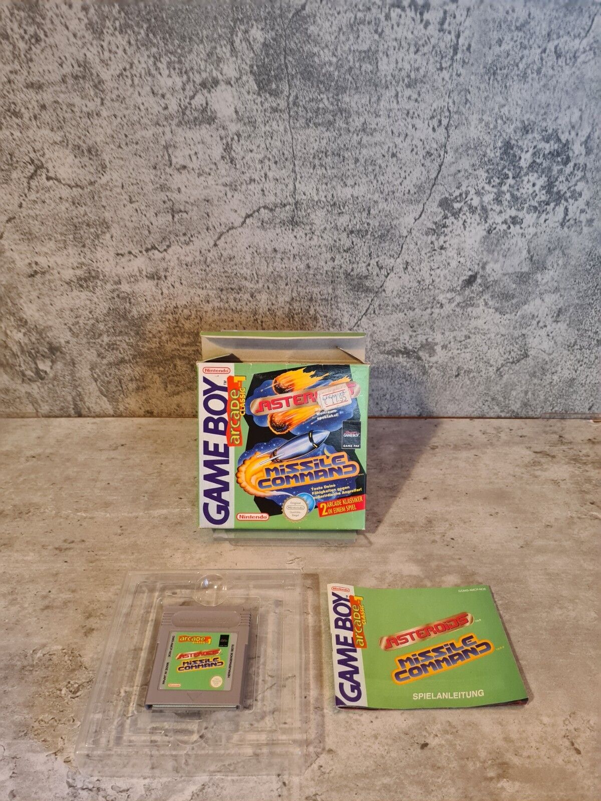 Game Boy Arcade Classic 1 Asteroids Missile Command mit OVP und Anleitung NOE - T-Retro-Games 