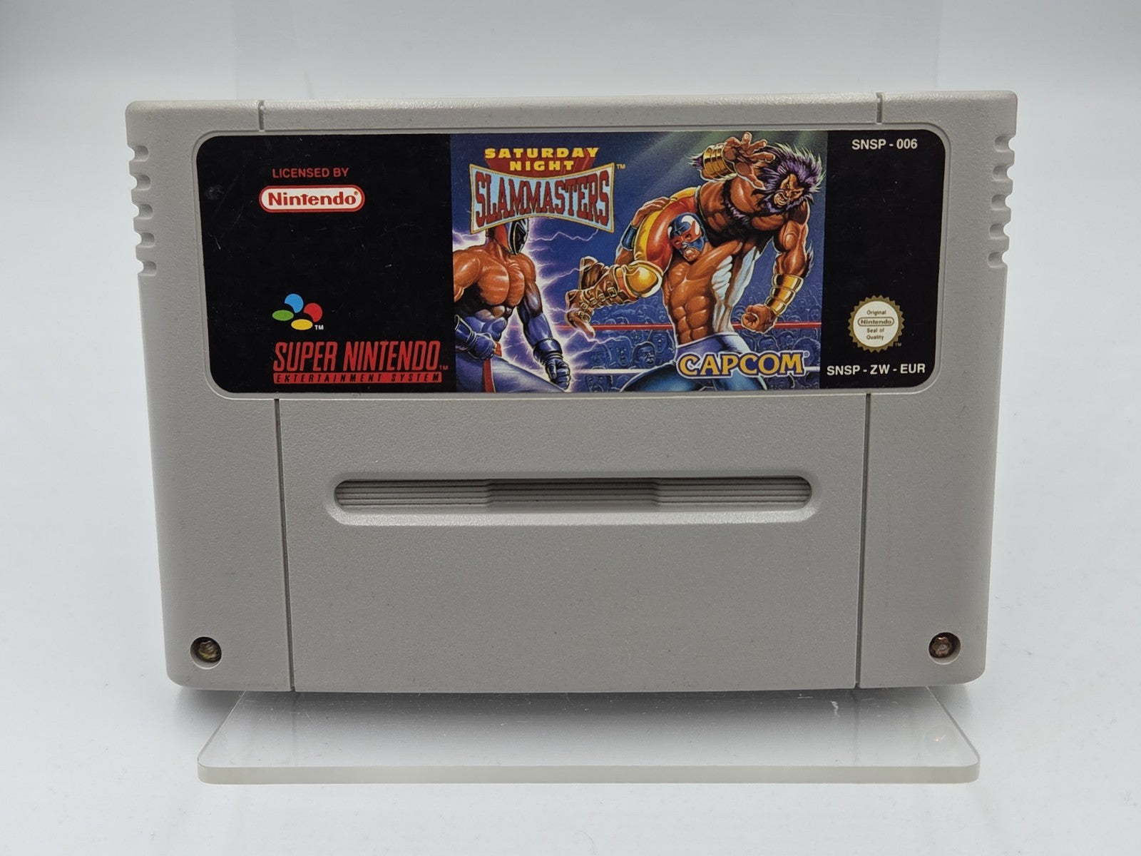 SNES Super Nintendo Spiel Saturday Night Slammasters Modul EUR