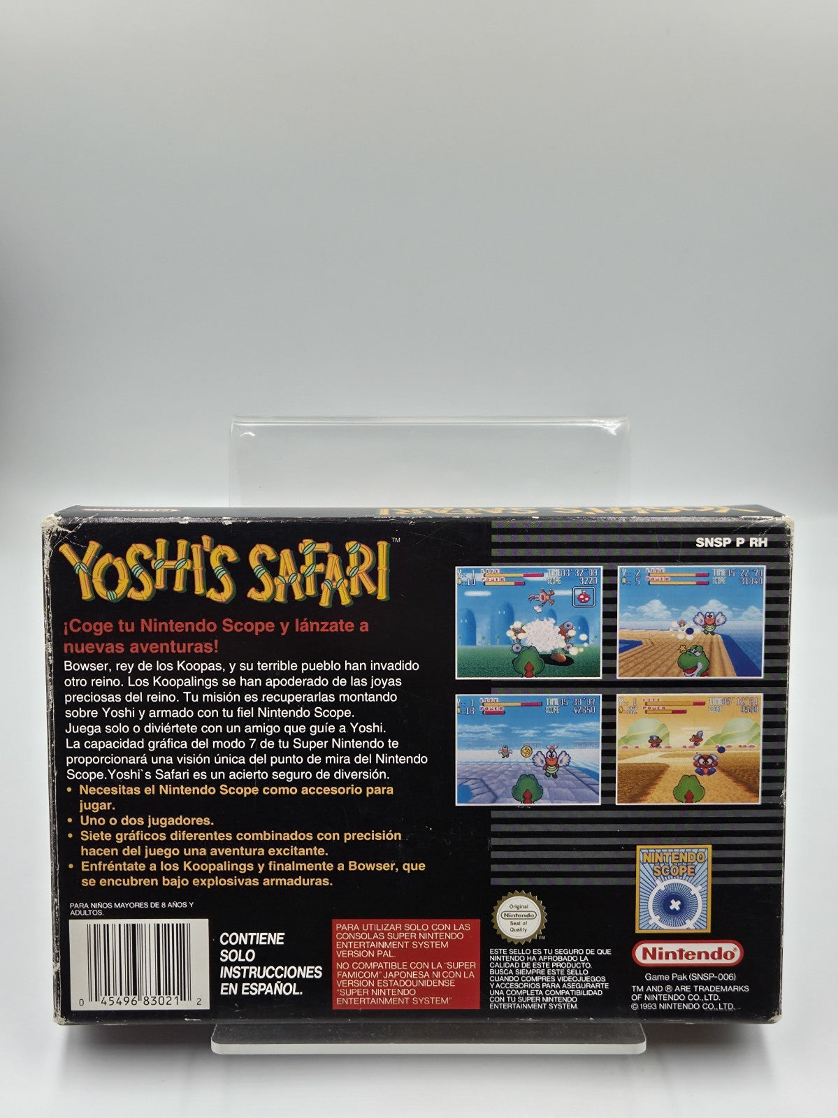 SNES Super Nintendo Spiel Yoshi's Safari mit OVP und Anleitung ESP