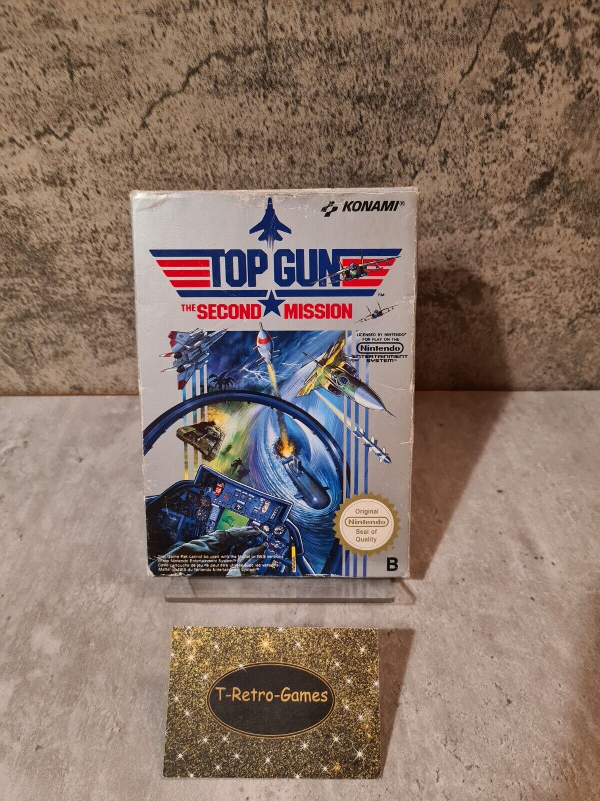 NES Top Gun The Second Mission mit OVP und Anleitung FRA - T-Retro-Games 