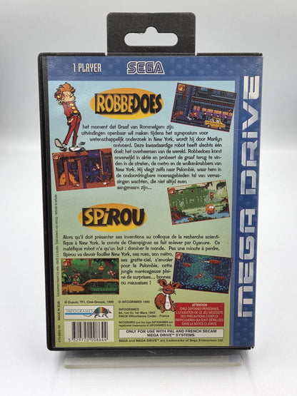 Sega Mega Drive Spiel Robbedoes / Spirou mit OVP und Anleitung Multi Language 