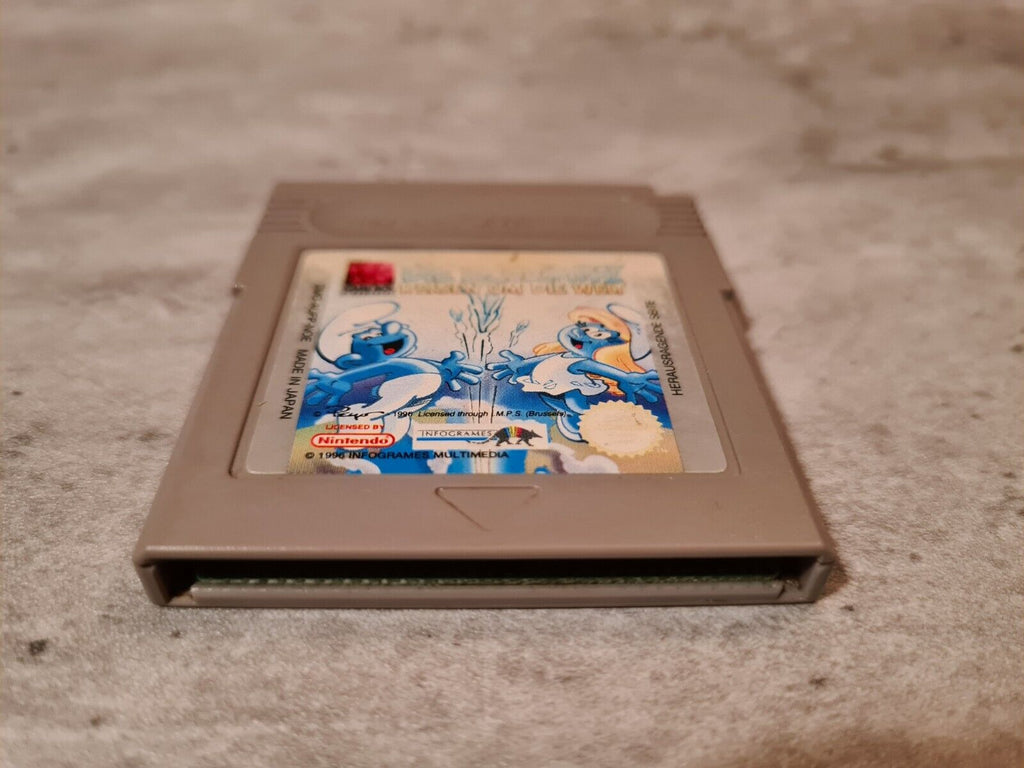 Nintendo Gameboy Classic Spiel Die Schlümpfe Reisen Um Die Welt Modul NOE - T-Retro-Games 
