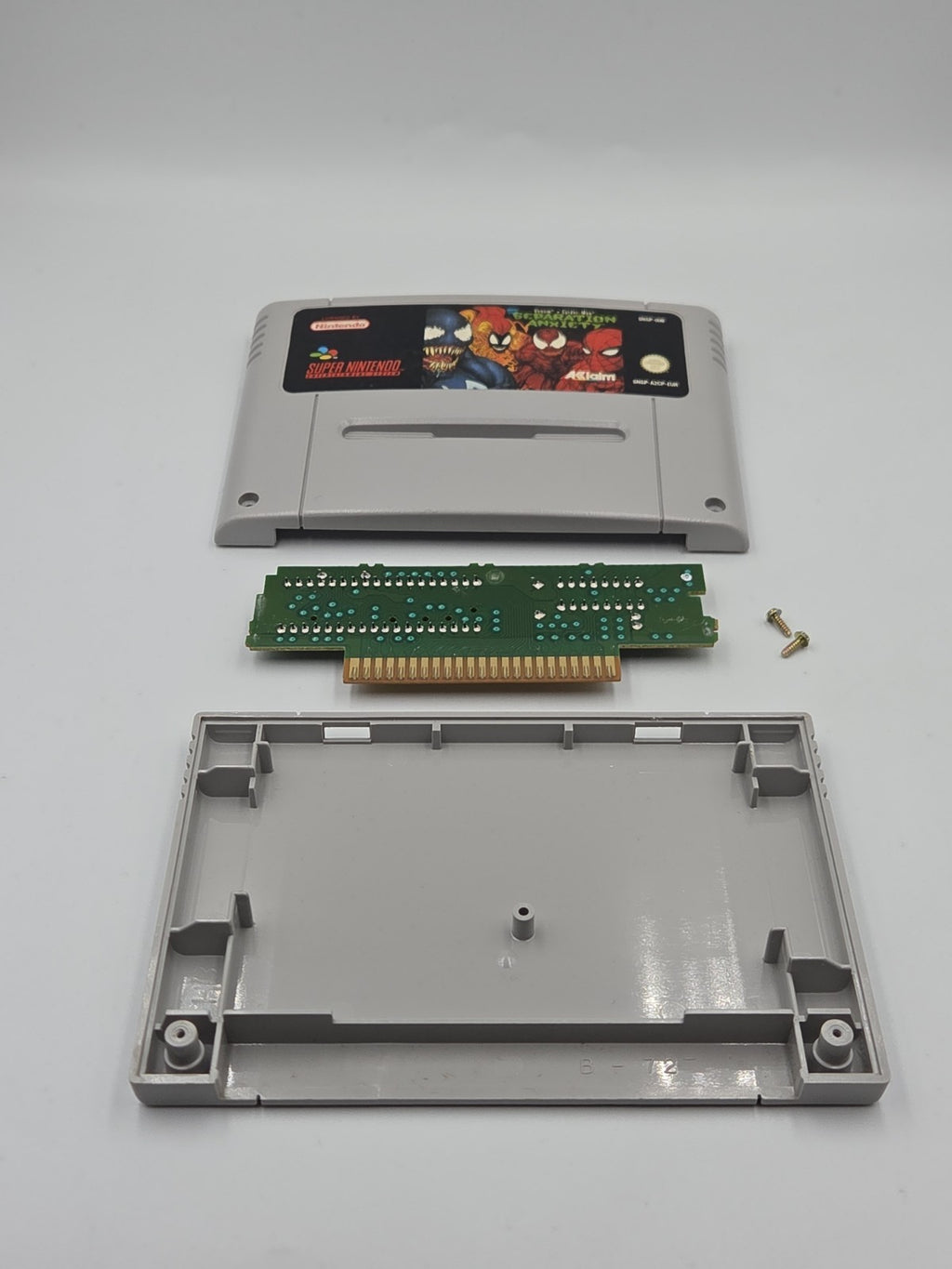 SNES Super Nintendo Venom Spider-Man Separation Anxiety Modul EUR