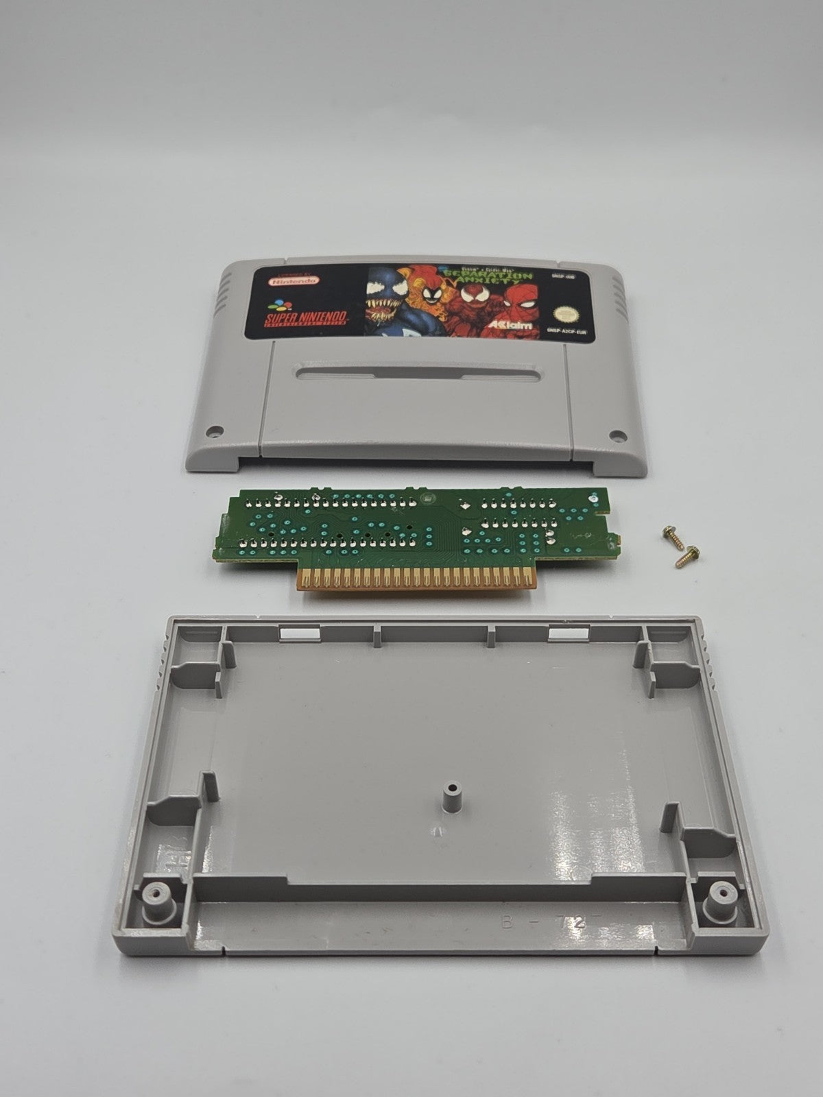 SNES Super Nintendo Venom Spider-Man Separation Anxiety Modul EUR