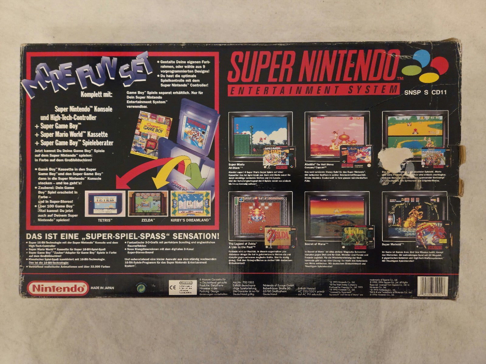 SNES Super Nintendo Super Game Boy More Fun Set Konsole Console NOE OVP