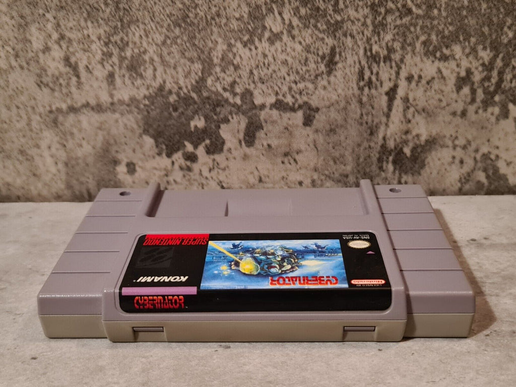 SNES Super Nintendo Cybernator mit OVP und Anleitung NTSC-USA - T-Retro-Games 
