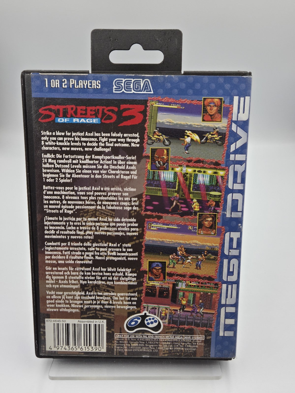 Sega Mega Drive Spiel Streets of Rage 3 mit OVP und Anleitung Multi Language 