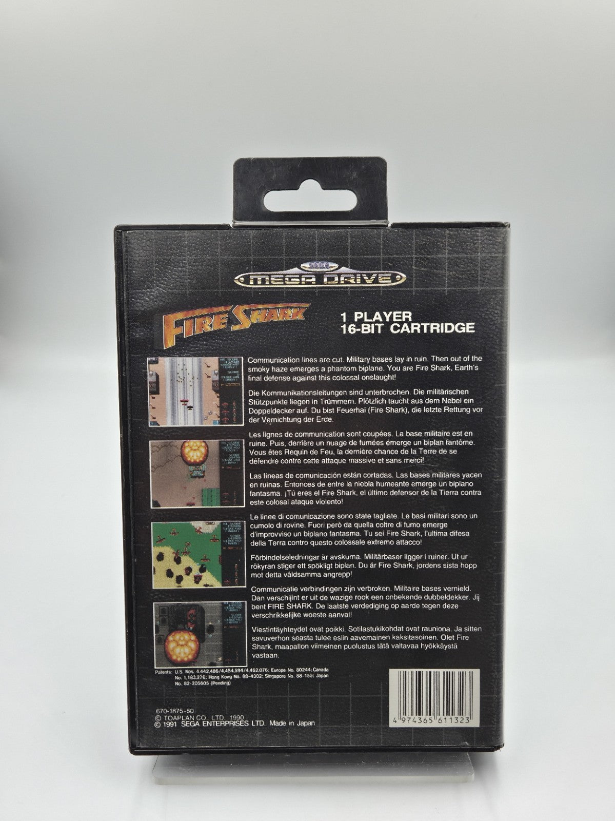 Sega Mega Drive Spiel Fire Shark mit OVP und Anleitung Multilingual 