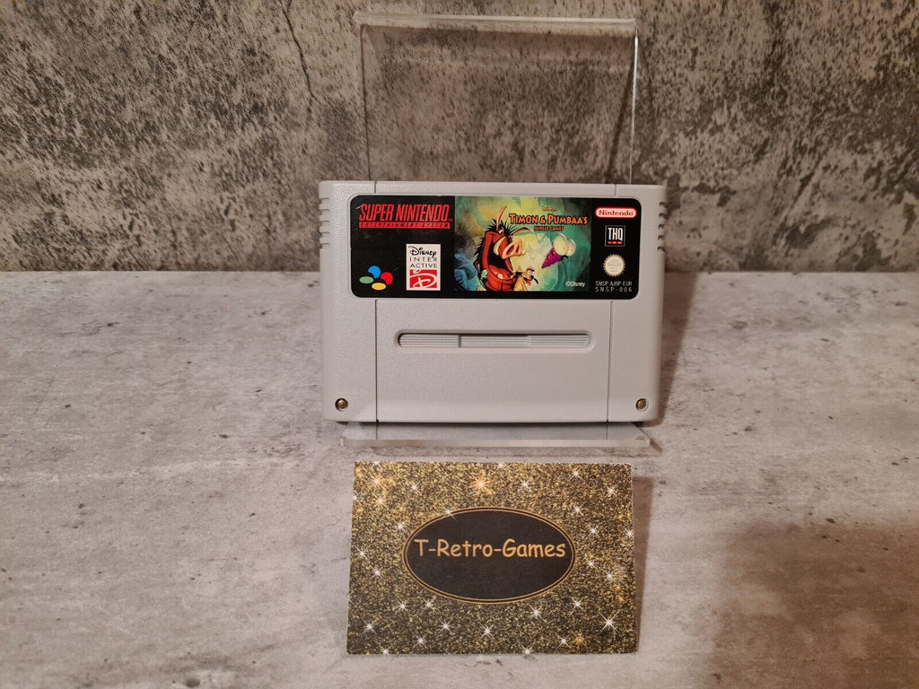 SNES Super Nintendo Disney's Timon & Pumbaa's Jungle Games Modul EUR - T-Retro-Games 
