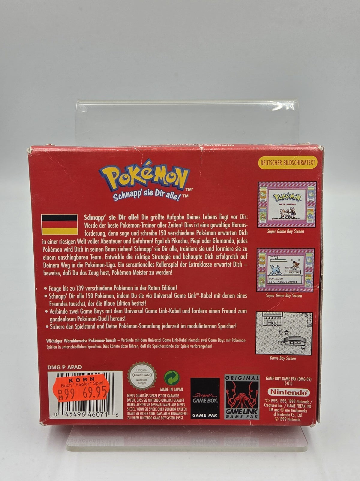 Nintendo Game Boy Classic Pokemon Rote Edition mit OVP und Anleitung NOE