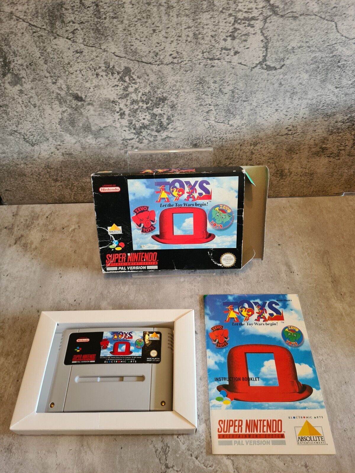 SNES Super Nintendo Toys Let the Toy Wars begin! mit OVP und Anleitung UKV - T-Retro-Games 