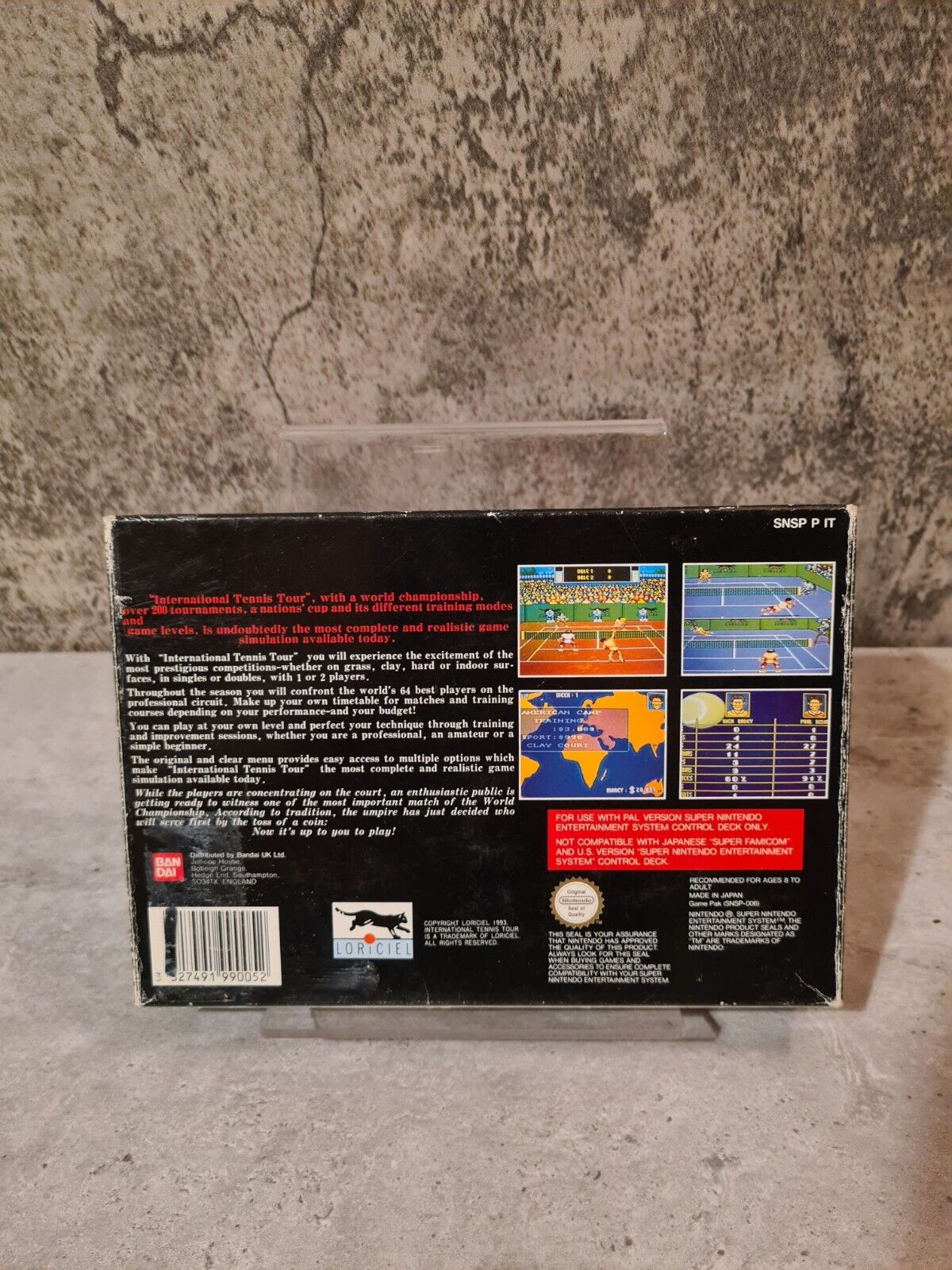 SNES Super Nintendo International Tennis Tour mit OVP und Anleitung UKV - T-Retro-Games 