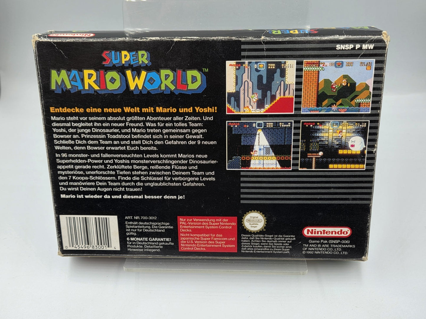 SNES Super Nintendo Super Mario World mit  OVP und Anleitung NOE