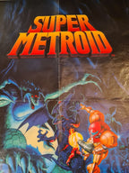 SNES Super Nintendo Super Metroid Poster 1994 Rare 55x42 CM Retro - T-Retro-Games 