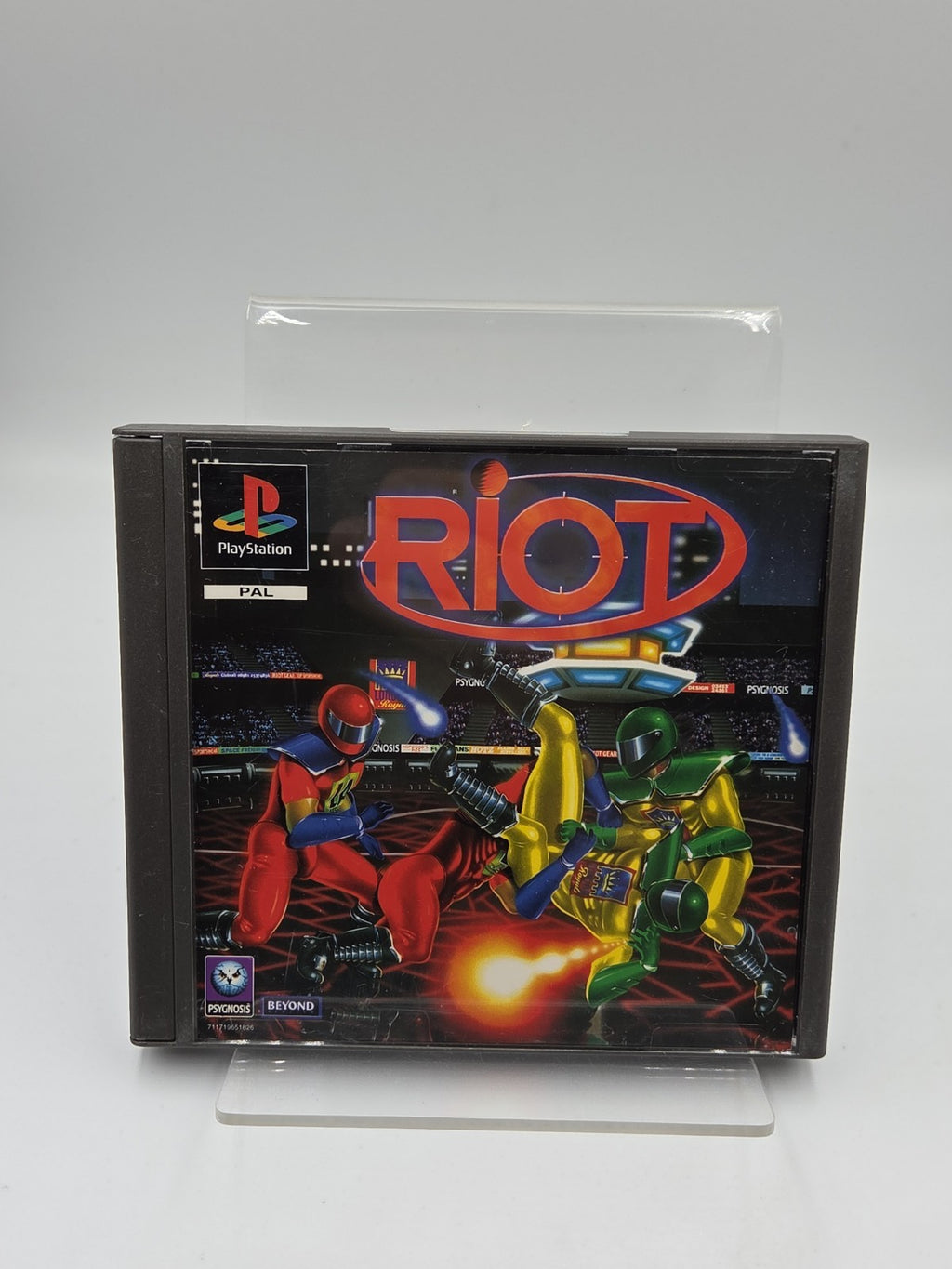 PS1 Playstation 1 Spiel Riot mit OVP und Anleitung Multilingual