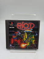 PS1 Playstation 1 Spiel Riot mit OVP und Anleitung Multilingual