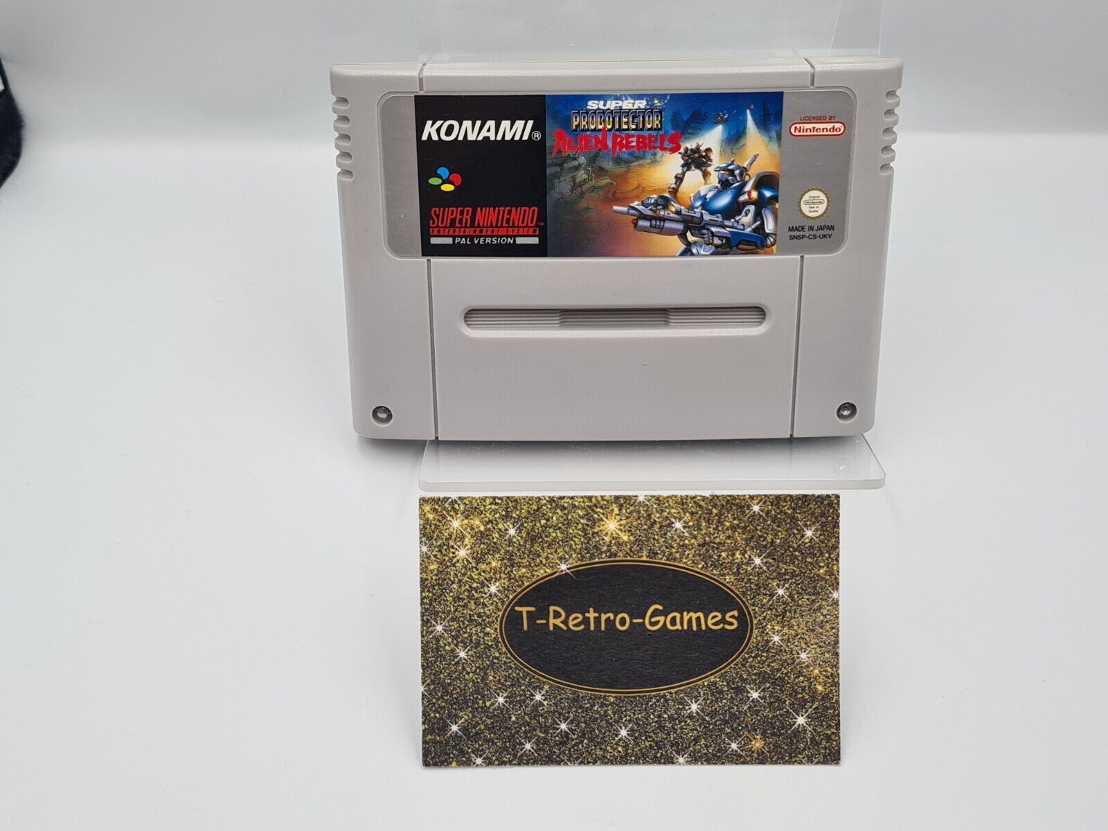 SNES Super Nintendo Super Probotector Alien Rebels UKV Modul - T-Retro-Games 