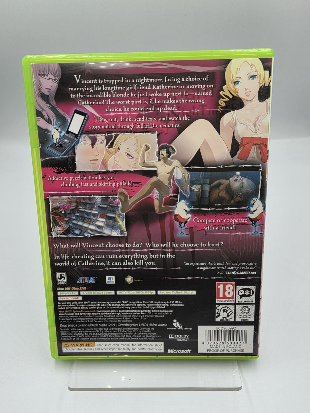 XBOX360 Spiel Catherine mit OVP und Anleitung Englisch - T-Retro-Games 